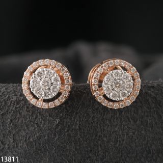 Natalie Round Diamond Stud Earring